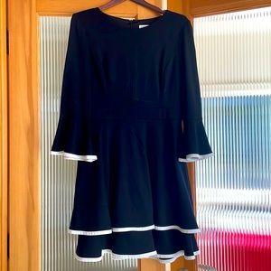 Eliza J Black with White Detailing on Cuffs and Skirt